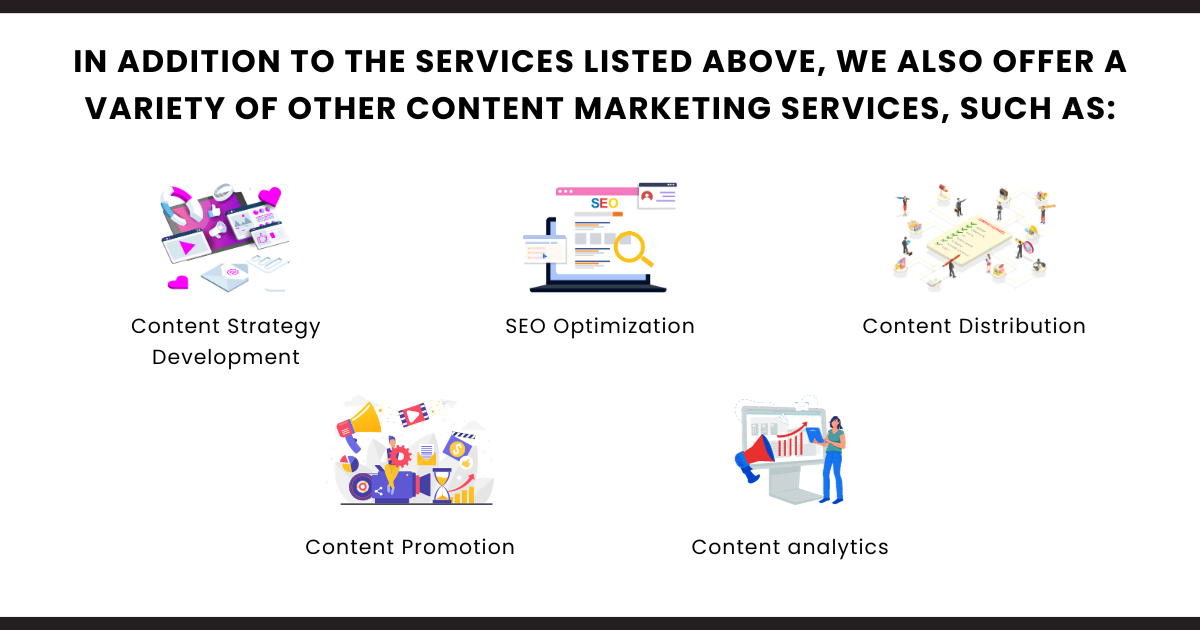 Additional content marketing services