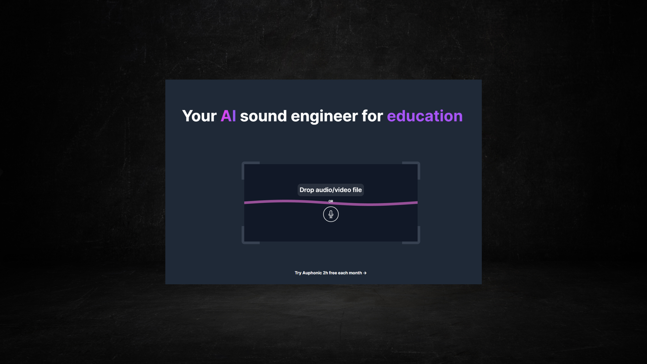 Auphonic AI-powered audio enhancement tool improving podcast sound quality.